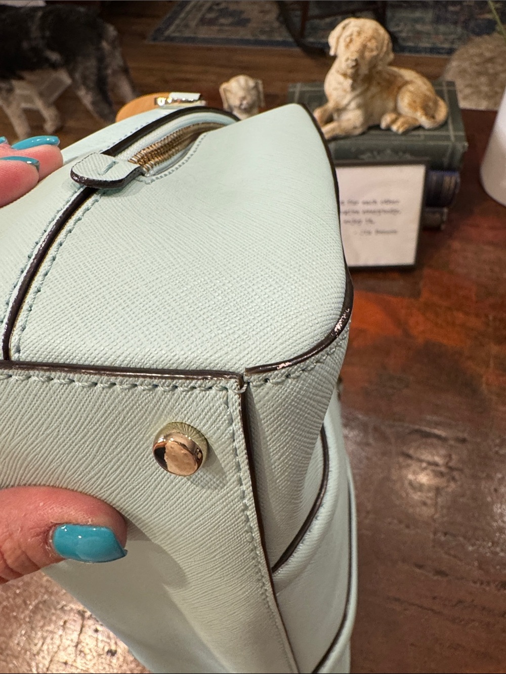 Kate Spade Newbury Lane Small Felix Satchel in Robin's Egg Blue - Picture 9 of 16
